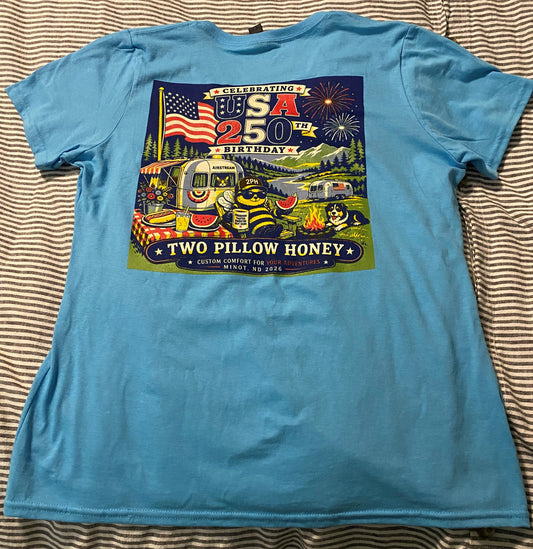Minot 2026 Two Pillow Honey T-Shirt - Female V Neck Cut